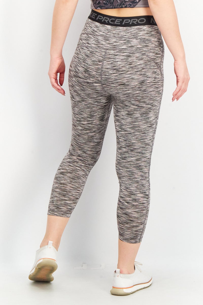 Nike Women Dry Fit Pull on Training Tights, Black/Grey Combo - Image 2